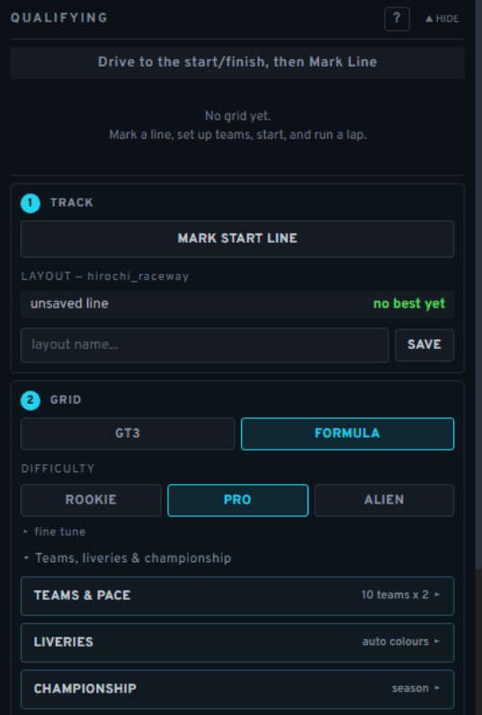 Experimental Universal Qualifying Simulator